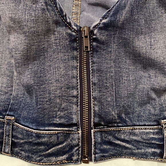 Garage Denim Blue Zipper Vest Size Medium - Picture 5 of 7